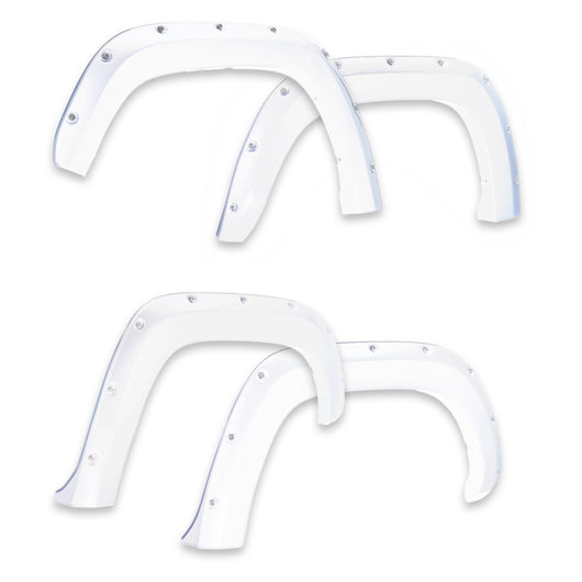 EGR 14+ Chev Silverado 6-8ft Bed Bolt-On Look Color Match Fender Flares - Set - Summit White - 791574-GAZ