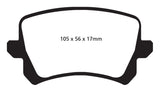 EBC 15+ Audi Q3 2.0 Turbo Greenstuff Rear Brake Pads - DP22004