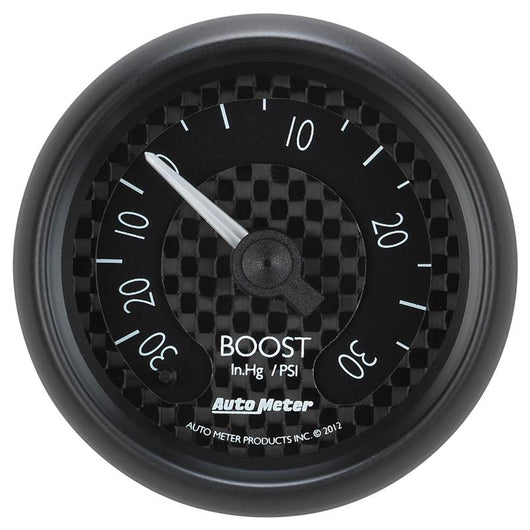 Autometer GT Series 52mm Mechanical 30 In Hg/30 psi Vacuum/Boost Gauge - 8003