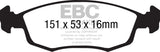 EBC 11+ Fiat 500 1.4 (ATE Calipers) Yellowstuff Front Brake Pads - DP41879R