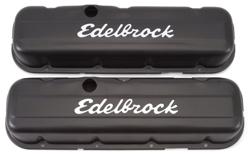Edelbrock Valve Cover Signature Series Chevrolet 1965 and Later 396-502 V8 Low Black - 4483