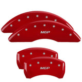 MGP 4 Caliper Covers Engraved Front & Rear JEEP Red finish silver ch - 42004SJEPRD
