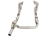 aFe Power Twisted Steel Headers & Y-Pipe w/ Cat SS 2.5in 07-11 Jeep Wrangler (JK) V6 3.6L - 48-46214-YC