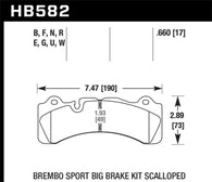 Hawk Brembo Caliper Family M Blue 9012 Race Brake Pads - HB582E.660