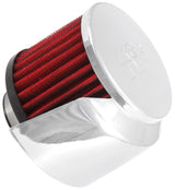 K&N 1.375in Flange ID x 3in OD x 2.5in Height Clamp On Crankcase Vent Filter - 62-1513