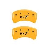 MGP 4 Caliper Covers Engraved Front Lincoln Engraved Rear MKT Yellow finish black ch - 36020SLMTYL