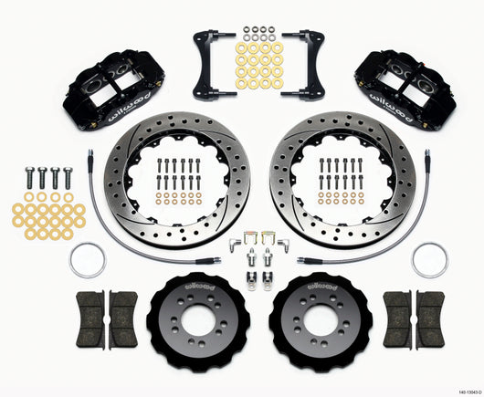 Wilwood Narrow Superlite 6R Front Hat Kit 13.06in Drilled 2008-up Hyundai Genesis Coupe w/Lines - 140-13043-D