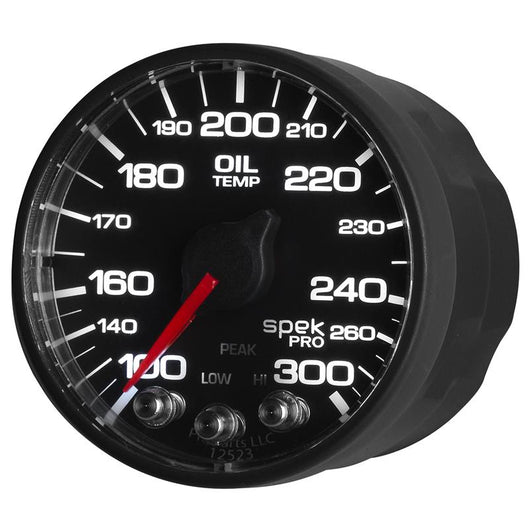 Autometer Spek-Pro 52.4mm 100-300 F Deg Digital Stepper Motor Oil Temp Gauge - P322328