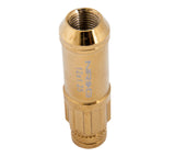NRG 700 Series M12 X 1.25 Steel Lug Nut w/Dust Cap Cover Set 21 Pc w/Locks & Socket - Chrome Gold - LN-LS710CG-21