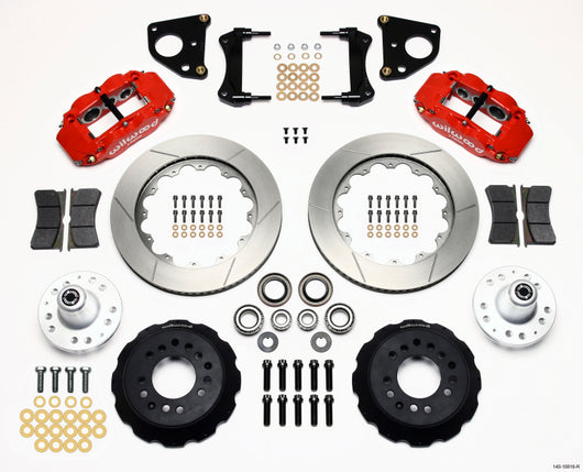 Wilwood Narrow Superlite 6R Front Hub Kit 14.00in Red 62-72 CDP B & E Body-Drum - 140-10816-R