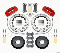 Wilwood Dynapro 6 Front Hat Kit 12.88in Drilled Red 2002-Up Mini Cooper w/ Lines - 140-13062-DR