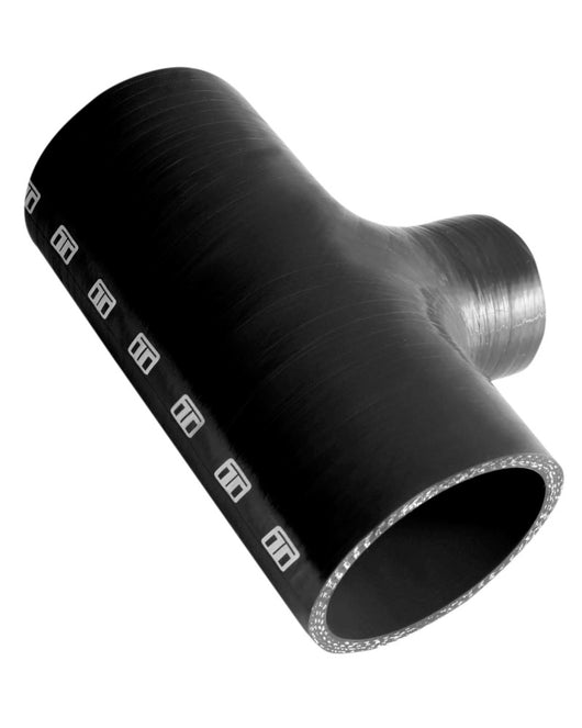 Turbosmart Hose Tee 2.50in ID 1.5in Spout - Black - TS-HT250150-BK