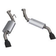 QTP 14-15 Chevrolet Camaro SS 6.2L 304SS AR3 Axle Back Exhaust w/4.5in Black Tips - 600114B