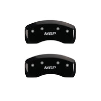 MGP 4 Caliper Covers Engraved Front & Rear MGP Black finish silver ch - 22078SMGPBK