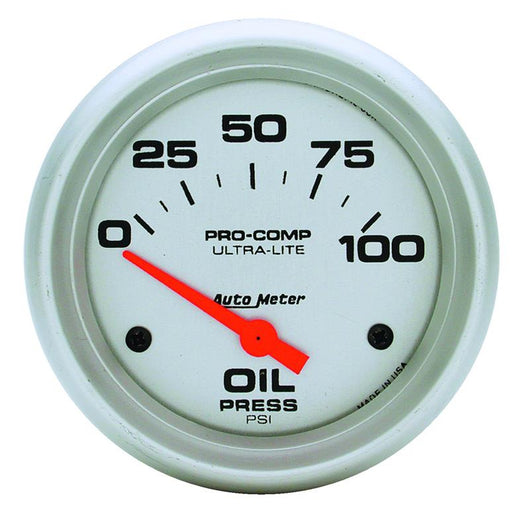 Autometer Ultra-Lite 66.7mm Short Sweep Electronic 0-100 PSI Oil Pressure Gauge - 4427