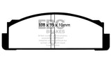 EBC 68-83 Fiat 124 1.6 Greenstuff Rear Brake Pads - DP2130