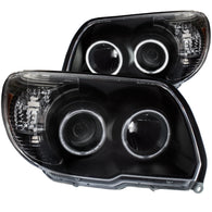 ANZO 2006-2009 Toyota 4Runner Projector Headlights w/ Halo Black - 111320