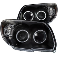 ANZO 2006-2009 Toyota 4Runner Projector Headlights w/ Halo Black - 111320