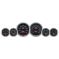 Autometer Pro-Cycle Gauge Kit 6 Pc. Kit 3 3/8in & 2 1/16in Bagger Black - 19601