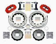 Wilwood Narrow Superlite 6R Front Hat Kit 14.00in Drilled Red 1999-2012 Subaru WRX w/Lines - 140-12875-DR