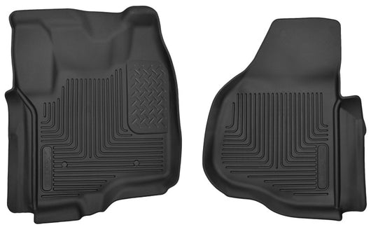 Husky Liners 12-13 F-250/F-350/F-450 Super Duty X-Act Contour Black Front Floor Liners - 53321