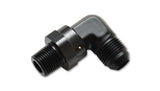 Vibrant -12AN to 3/4in NPT Male Swivel 90 Degree Adapter Fitting - 11362