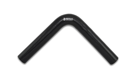 Vibrant 4 Ply Reinforced Silicone Elbow Connector - 1in ID x 8in Leg 90 Deg Elbow (BLACK) - 2918