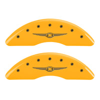 MGP 4 Caliper Covers Engraved F & R Chrysler Wing Yellow Finish Black Char 2004 Chrysler Pacifica - 32002SCW1YL