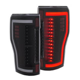 ANZO 2017+ Ford F-250 LED Taillights - Black/Clear - 311287