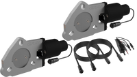 QTP 2.25in Bolt-On QTEC Dual Electric Cutout Valves - Pair - QTEC45