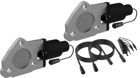 QTP 2.25in Bolt-On QTEC Dual Electric Cutout Valves - Pair - QTEC45