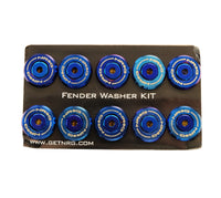NRG M-Style Fender Washer Kit TI Series M6 For Plastic (TI Burn Washer/TI Burn Screw) - Set of 10 - FW-300TT