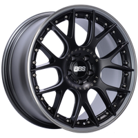 BBS CH-RII 20x9 5x120 ET25 Satin Black Center Platinum Lip SS Rim Prot Wheel -82mm PFS/Clip Req - CH653BPPO