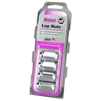 McGard Hex Lug Nut (Cone Seat) M12X1.25 / 13/16 Hex / 1.28in. Length (4-Pack) - Chrome - 64003