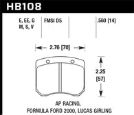 Hawk 1984-1986 Alfa Romeo GTV-6 2.5 HPS 5.0 Front Brake Pads - HB180B.560