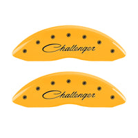MGP 4 Caliper Covers Engraved Front Challenger Rear RT Yellow Finish Black Char 2006 Dodge Charger - 12001SCLRYL