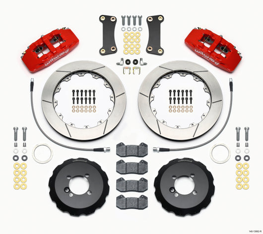Wilwood Dynapro 6 Front Hat Kit 12.88in Red 2002-Up Mini Cooper w/ Lines - 140-13062-R