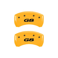 MGP 4 Caliper Covers Engraved Front Pontiac Rear G8 Yellow Finish Black Char 2008 Pontiac G8 - 18011SPG8YL