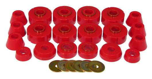 Prothane 78-79 Ford Bronco Body Mount Kit - Red - 6-103