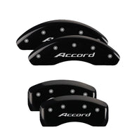 MGP 4 Caliper Covers Engraved Front Accord Rear Accord Black Finish Silver Char 2019 Honda Accord - 20225SACCBK