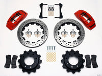 Wilwood TC6R Rear Kit 16.00in Drilled Red 1999-2010 GM H2 / 2500 4.63 Cntr - 140-9405-DR