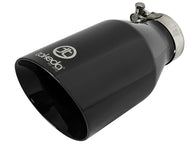 aFe MACH Force-Xp 409 SS Clamp-On Exhaust Tip 2.5in. Inlet / 4.5in. Outlet / 9in. L - Black - 49T25454-B09