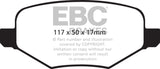 EBC 11-14 Ford Edge 2.0 Turbo Yellowstuff Rear Brake Pads - DP41826R