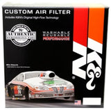 K&N Round - Red - Size 14in - 5.125in Neck Flange x 4.875in O/A H Flow Control Custom Assembly - 61-4030