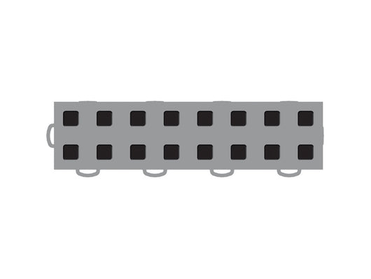 WeatherTech TechFloor - 3in X 12in Tiles(Left Loop) - Grey/Black **Order in Qtys of 10 - 51T312LL GR-BK