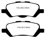 EBC 08+ Toyota Venza 2.7 Redstuff Rear Brake Pads - DP31852C