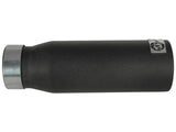 aFe MACHForce XP Exhausts Tips SS-304 EXH Tip 3in x 4Out x 12L Bolt-On (blk) - 49-92043-B