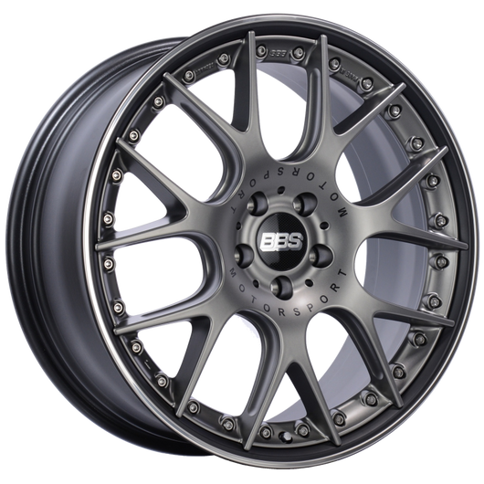 BBS CH-RII 20x8.5 5x120 ET32 Satin Platinum Center Black Lip SS Rim Prot Wheel -82mm PFS/Clip Req - CH651PBPO