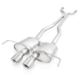 Stainless Works 2009-15 Cadillac CTS-V Coupe 3in Catback System X-Pipe Chambered Mufflers 4in Tips - CTSV9CPCBC