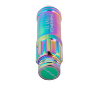 NRG 700 Series M12 X 1.25 Steel Lug Nut w/Dust Cap Cover Set 21 Pc w/Locks & Lock Socket - Neochrome - LN-LS710MC-21
